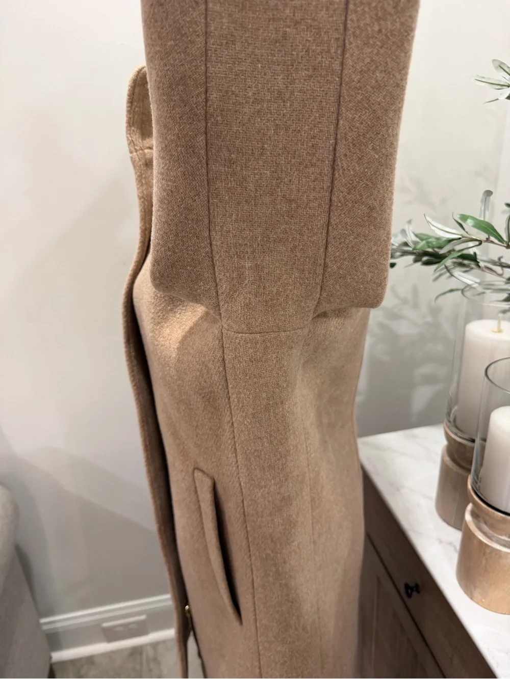 J. Crew Wool Stadium Cloth by Nello Gori Cocoon Coat Tan B2770 Size 6 - Picture 15 of 16